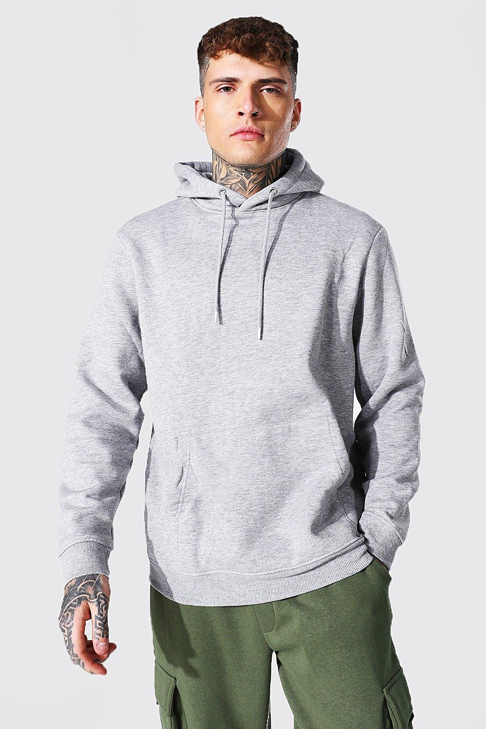 Grey discount hoodie boohooman